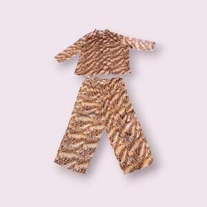 Cacique Women's Size 4X (26/28) LeopardPrint Satin Pajama Set‎